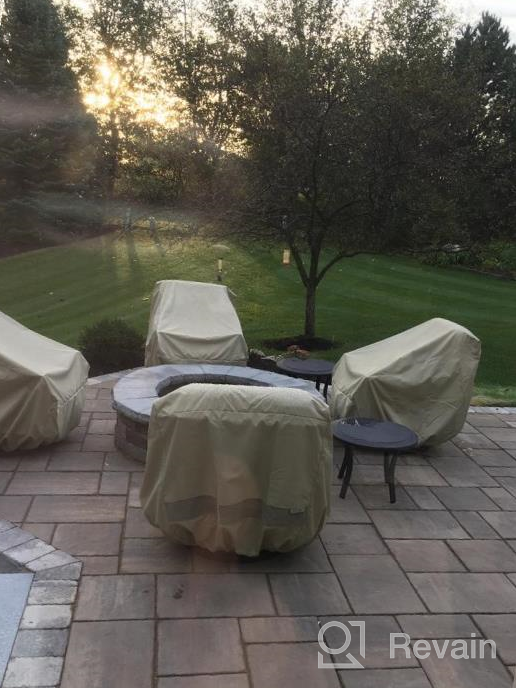 img 1 attached to Protect Your Stacking Chairs From The Elements With The Covermates Outdoor Chair Cover In Water Resistant Polyester - Khaki review by Tommy Almasri