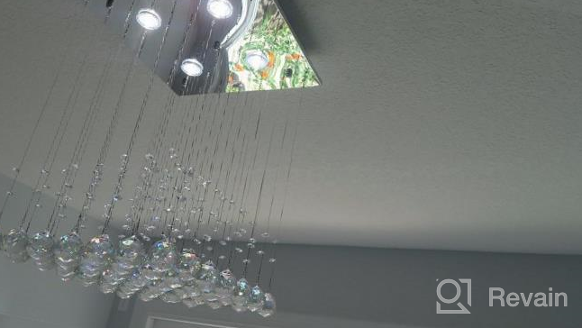 img 1 attached to Saint Mossi K9 Crystal Rain Drop Chandelier Modern & Contemporary Ceiling Pendant Light H22 X W16 X L16 Room,Bedroom,Living Room review by Jamal Webb