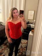 img 1 attached to Frawirshau Lace-Up Boned Overbust Corset - The Ultimate Bodyshaper For Women review by Alexander Chavis