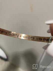 img 6 attached to Stainless Cuff Bracelets: Inspirational Encouragement Jewelry for Beautiful Girls