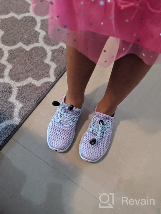 img 1 attached to 🏻 STQ Water Sneakers: Top-Rated Athletic Shoes for Little Girls' Summer Adventures review by Linda Ballek