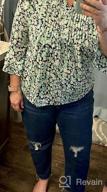img 1 attached to Summer Floral Print V-Neck Swing Tunic With Batwing Sleeve In Chiffon - Women'S Short Sleeve Top review by Erick Roby