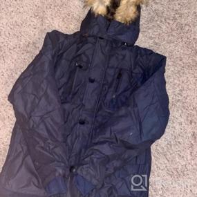 img 8 attached to Мужская теплая зимняя куртка-пуховик с капюшоном и флисовой подкладкой, анорак, ветровка