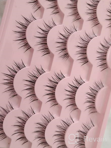 img 1 attached to Lanflower Manga-Inspired False Lashes, Set Of 10 Pairs: Spiky, Wispy, And Natural-Looking Anime Eyelashes Perfect For Japanese Cosplay And Korean-Inspired Makeup Looks review by Joshua Johnson