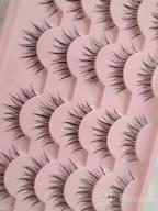 img 1 attached to Lanflower Manga-Inspired False Lashes, Set Of 10 Pairs: Spiky, Wispy, And Natural-Looking Anime Eyelashes Perfect For Japanese Cosplay And Korean-Inspired Makeup Looks review by Joshua Johnson