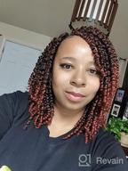 img 1 attached to Passion Twist Hair - 8 Packs 16 Inch Pretwisted Passion Twist Crochet Hair For Women, Pre-Looped Passion Twists Braiding Synthetic Hair Crochet Passion Twist Hair Extensions (16 Inch (Pack Of 8), 350#) review by Jess Gunderson