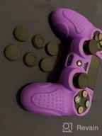 img 1 attached to Purple Anti-Slip Silicone Cover Case With Thumb Grips For Sony PS4 DualShock4, PS4 Slim And PS4 Pro Controllers - CHINFAI PS4 Controller Skin Protector For Improved Grip review by Douglas Irwin