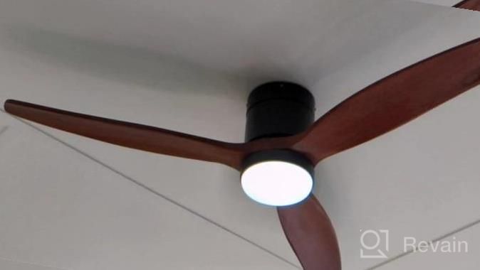 img 1 attached to YITAHOME 52 Inch Low Profile Ceiling Fan With Light And Remote - Flush Mount, 6 Speed, Reversible Airflow, Perfect For Indoor And Outdoor Use review by David Skyline