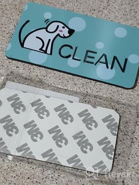 img 1 attached to Double Sided Dishwasher Magnet Clean Dirty Sign - Universal Kitchen Flip Indicator With Strong Magnet Cover, Great Gift For Women And Dog Owners review by Sandy Martin