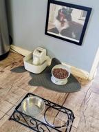 img 1 attached to Ceramic Elevated Cat Bowls With Slanted Design For Food Or Water, Porcelain Pet Feeder For Stress-Free And Backflow Preventive Eating, Protects Cat'S Spine, In Turquoise By SWEEJAR review by Luciano Filpo