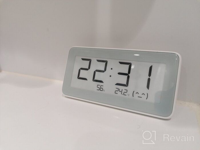 img 1 attached to Xiaomi Mijia Temperature And Humidity Electronic Watch, white review by Danuta Szarek ᠌