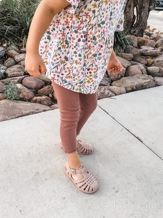 img 1 attached to Cute Copper Sandals for Toddler Girls: Stylish Flats for Little Fashionistas review by Erin Lowe