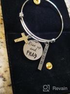 img 1 attached to Christian Jewelry Gifts for Her - Memgift Inspirational Bible Verse Expandable Bracelet for Women review by Aaron Guy