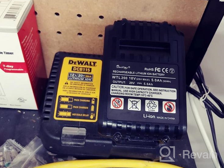 img 1 attached to Waitley 2 Pack 20V 5.0Ah Replacement Battery Compatible With Dewalt Max DCB200 DCB203 DCB204 DCD780 DCD785 DCD795 DCF885 DCF895 DCS380 DCS391 Li-Ion Battery Tools review by Henry Johnston