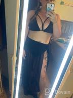 img 1 attached to Women'S Halter Neck Cut Out 3 Piece Swimsuit Set With Mesh Maxi Skirt - Kisscynest review by Jessica Bryant