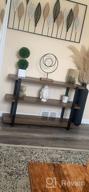 img 1 attached to Rustic FOLUBAN Console Table With 3-Tier Open Shelf, Industrial Entryway Sofa Table For Living Room, Easy Assembly - Oak 55 Inch review by Steven Murray