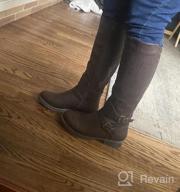 img 1 attached to 👢 Stylish and Durable GLOBALWIN Women's Knee High Riding Boots – Perfect for Fashion-forward Women! review by Black Miller