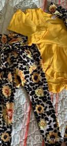 img 5 attached to Fall Winter Baby Girl Clothes: Sunflower Outfit Ruffle Sleeve Shirt & Floral Pant Set