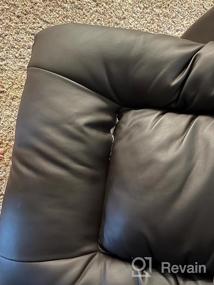 img 7 attached to Испытайте максимальное расслабление с массажным креслом Mecor'S с откидной спинкой - рокер из искусственной кожи с подогревом и поворотом на 360 градусов в коричневом цвете
