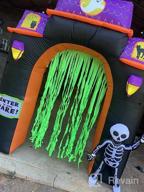 img 1 attached to Inflatable Halloween Display - Spooky Town Haunted House Archway Yard Art Decor, 8-Foot By ProductWorks review by Justin Webb