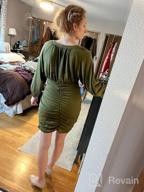 img 1 attached to EXLURA Long Sleeve Backless Bodycon Dress With Ruched Hem - Sleek And Sophisticated review by Joe Murphy