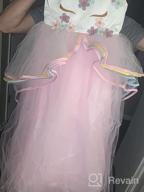 картинка 1 прикреплена к отзыву TTYAOVO Принцесса Платье Для Девочки: Длинное платье из тюля для цветочных девочек в костюме единорога от Brittney Singh