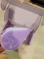 img 1 attached to Lavender Avilana Silicone Face Scrubber: 2-In-1 Facial Cleansing & Exfoliating Brush For All Skin Types review by Craig Edwards