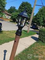 img 1 attached to 🏮 Set of 2 Electric Exterior Lamp Post Lights - FUDESY Outdoor Post Lights with Pier Mount Base, LED Bulbs included – Anti Corrosion Bronze Pole Lanterns for Garden, Patio, Pathway review by Juan Grayson