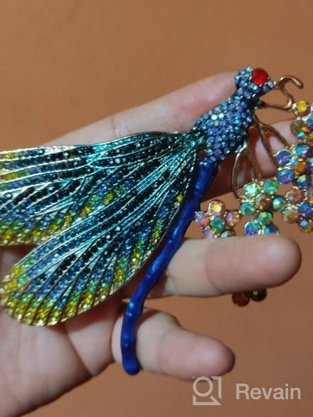 img 1 attached to 🦋 Women's Colorful Bouquet Insect Dragonfly Brooch with Austrian Crystal and Enamel by EVER FAITH review by Brad Cash