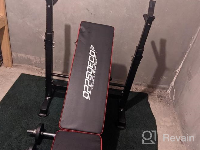 img 1 attached to Olympic Weight Bench With Rack, 330Lbs Adjustable Home Gym Workout Set For Full Body Exercise - Leg Developer, Preacher Curl & Bench Press review by Swami Alcaraz
