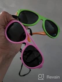 img 6 attached to Солнечные очки для детей с поляризацией, защитой от УФ-лучей и гибкой резиновой оправой - RIVBOS RBK004