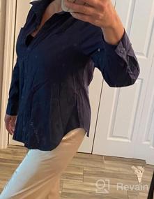 img 8 attached to 👚 Stylish and Versatile Nulibenna Women's 100% Cotton Button Down Shirts - Perfect for Spring Blouses, Business Casual, Work, and Office Wear with Convenient Pockets