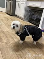 картинка 1 прикреплена к отзыву Didog Winter Small Dog Coats: Waterproof, Warm & Harness Compatible For Puppy & Cat Walking Hiking - Red (Chest 13") от Shawn Mcfee