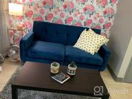 картинка 1 прикреплена к отзыву Stylish HONBAY Grey Velvet Loveseat: Elegant 2-Seater Sofa with Wood Legs for Small Spaces, Bedroom, Office от Antonio Lofton