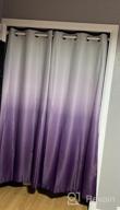 img 1 attached to Yakamok 84 Inch Long Ombre Curtains, Light Blocking Gradient Color Curtains, Room Darkening Thermal Insulated Grommet Window Drapes For Bedroom(Light Blue And Greyish White, 2 Panels, 52X84 Inch) review by Amber Adams