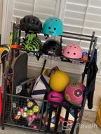 img 1 attached to Mythinglogic Garage Storage System With Baskets And Hooks - Ideal Sports Equipment Organizer And Garage Ball Storage For Indoor/Outdoor Use review by John Taylor
