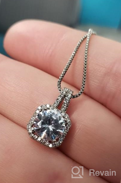 img 1 attached to Bamos Solitaire Cubic Zirconia Necklace 🌟 – Enhance Your Jewelry Collection with Elegance review by Mark Bishop