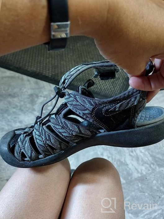 img 1 attached to Women'S Closed Toe Waterproof Lightweight Adjustable Hiking Sandals, Breathable For Beach Summer Adventure Outdoor Sport review by Paul Koehler