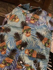 img 7 attached to Мальчики 3D Графическая гавайская рубашка с коротким рукавом Aloha с застежкой на пуговицы - размеры 2-8 лет от Uideazone