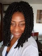 img 1 attached to 4 Packs 18 Inch Passion Twists Synthetic Crochet Braids Pre-Looped Spring Bomb Crochet Hair Extensions Fiber Fluffy Curly Twist Braiding Hair (T30#, 18 Inch (Pack Of 4)) review by Scott Carlile