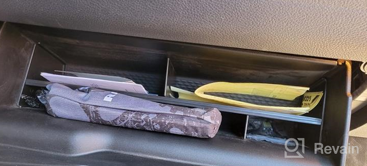 img 1 attached to 🧤 Ultimate Glove Box Organizer for Dodge RAM 1500 - Motrobe ABS Divider, Black - 2019-2023 Accessories review by Richard Dean