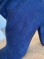 img 1 attached to Stylish And Warm: Syktkmx Women'S Winter Slouchy High Heel Boots With Mid Calf Suede And Pointed Toe review by Yolanda Baca