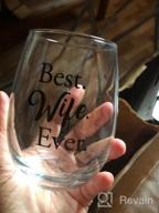 img 1 attached to Best Wife Ever Sentimental Stemless Wine Glass 🍷 - Romantic Gift for Her from Him/Husband - Libbey 15oz review by Chad Young