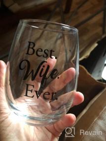 img 7 attached to Best Wife Ever Sentimental Stemless Wine Glass 🍷 - Romantic Gift for Her from Him/Husband - Libbey 15oz