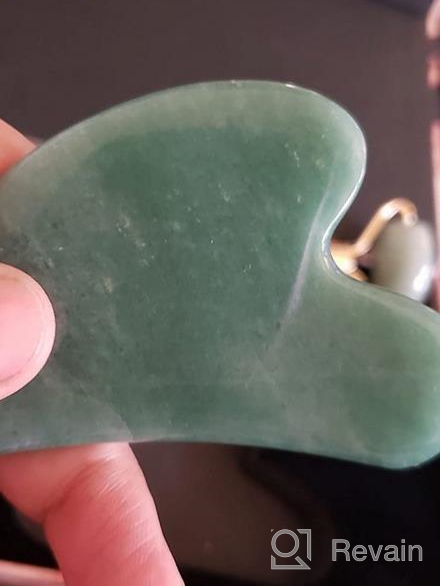 img 1 attached to 💎 KARIZMA Jade Roller and Gua Sha Massage Tool Set - Premium Rose Quartz Jade Stone Face Roller and Gua Sha Set with Authentic Crystals! Luxury Gift Boxed Facial and Eye Roller, Skin Scraper Guasha Tool For Face review by Troy Meza