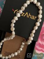 img 1 attached to YorzAhar Murano Glass Love Heart Pearl Necklace, 7-8.5Mm Baroque Pearls Strand Chain For Women Gifts review by Michael Shim