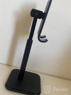img 1 attached to Compatible Cell Phone Stand Holder For Desk - Fits All Smart Phones | Apiker, Black review by Enoch Sahay