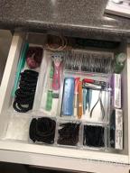 img 1 attached to Clear Desk Drawer Organizer Trays - SMARTAKE 30-Piece Non-Slip Silicone Pads Storage Tray For Makeup, Jewelries, Utensils In Bedroom Dresser, Office And Kitchen review by John Arsov