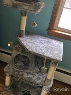 img 1 attached to 🐱 Ultimate Cat Playground: BEWISHOME Cat Tree with Scratching Posts, Condos, Perches, Balls, Hammock – Brown MMJ01Z review by Tony Basler