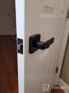 img 1 attached to TICONN Black Door Handle Heavy Duty, Matte Black Door Knob Reversible Square Door Lever For Bedroom, Bathroom And Rooms (Dummy - Without Lock And Key, 1-Pack) review by Mark Erandio